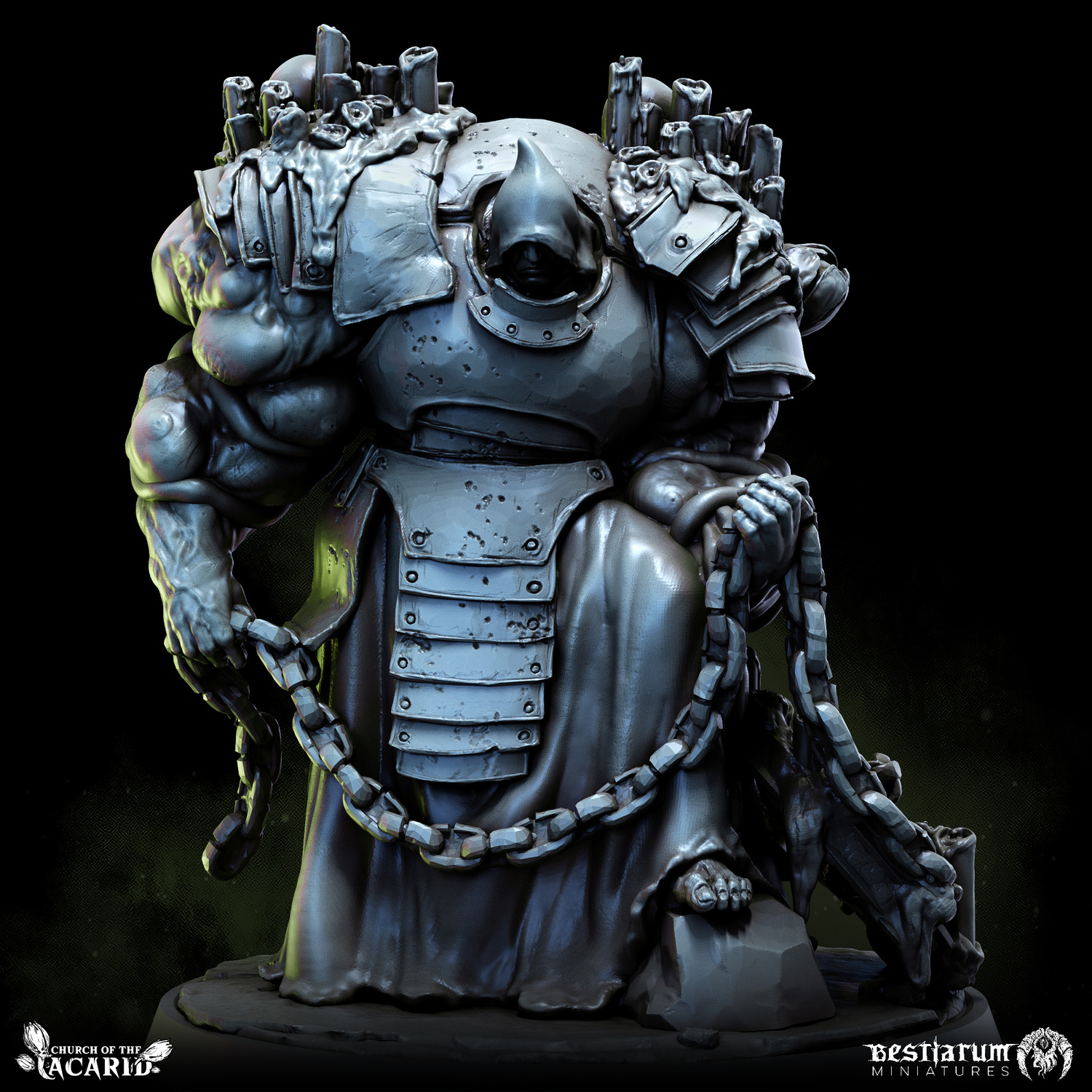 Infested Knights x3 - Church of the Acarid by Bestiarum Miniatures - Image 5