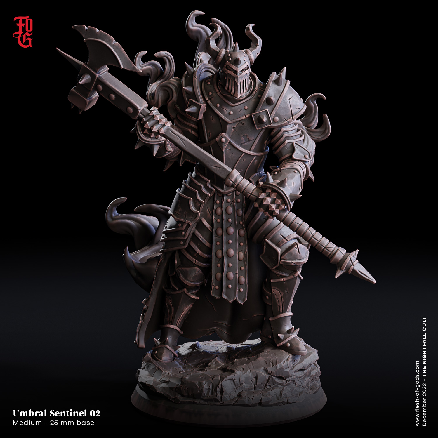 Umbral Sentinel 02 by fleshofgods, is a proxy for Hell Knight, in Court of the Seven Headed Serpent.