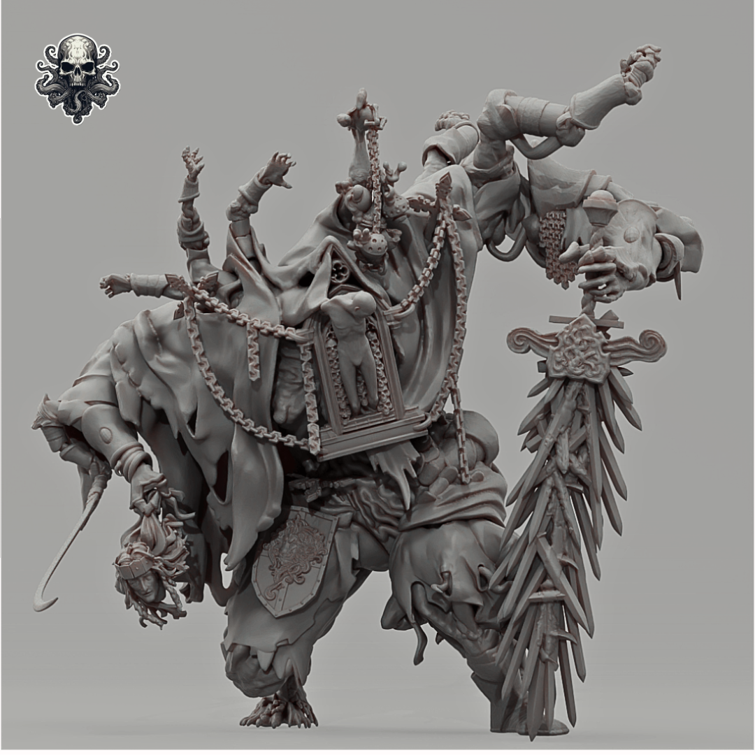 Grafted Saint by Realsteone Miniatures, is a proxy for Desecrated Saint, in Court of the Seven Headed Serpent.