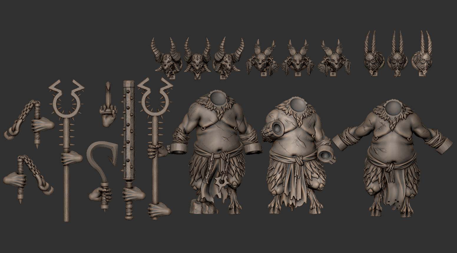 Demonic Slaves (Multipart Kit) - Trench Crusade STL file - Image 7