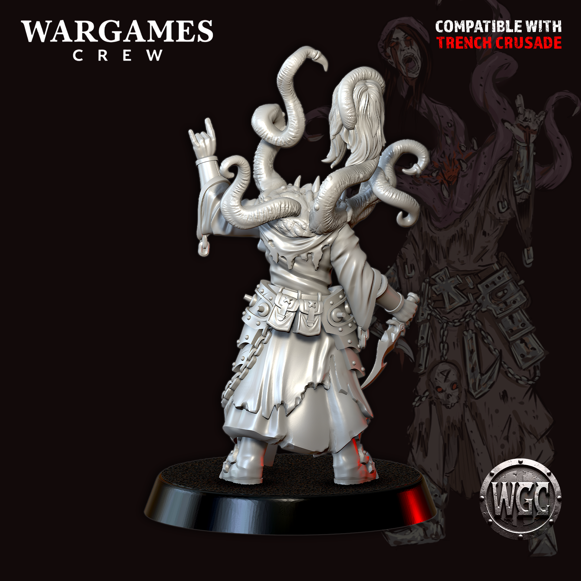 Abyssal Charyb-Singer - Trench Crusade STL file - Image 3