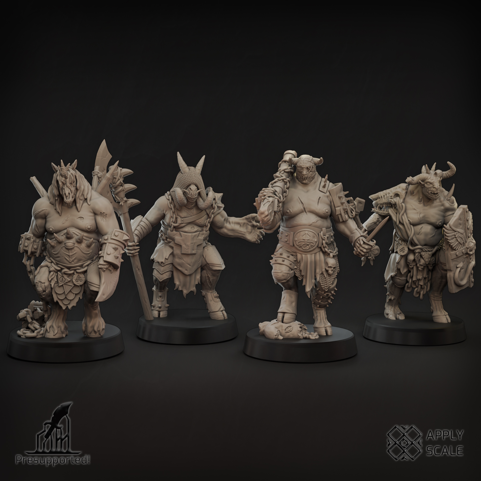 The Court - Yoke Fiends Demon Warriors - Trench Crusade STL file for Yoke Fiend