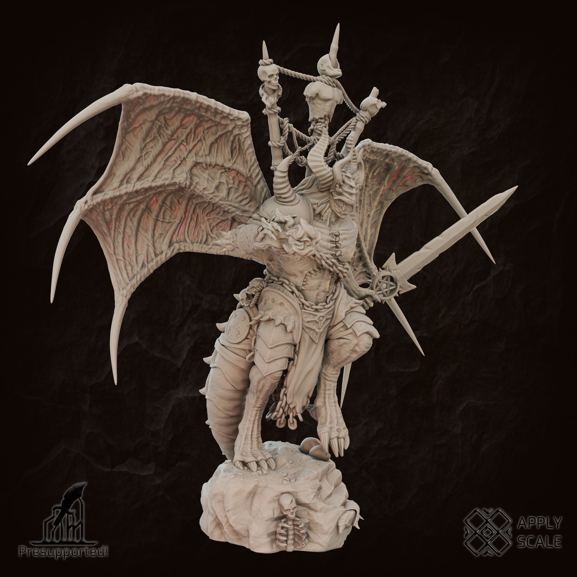 The Court - Praetor Demon Warrior - Trench Crusade STL file - Image 2