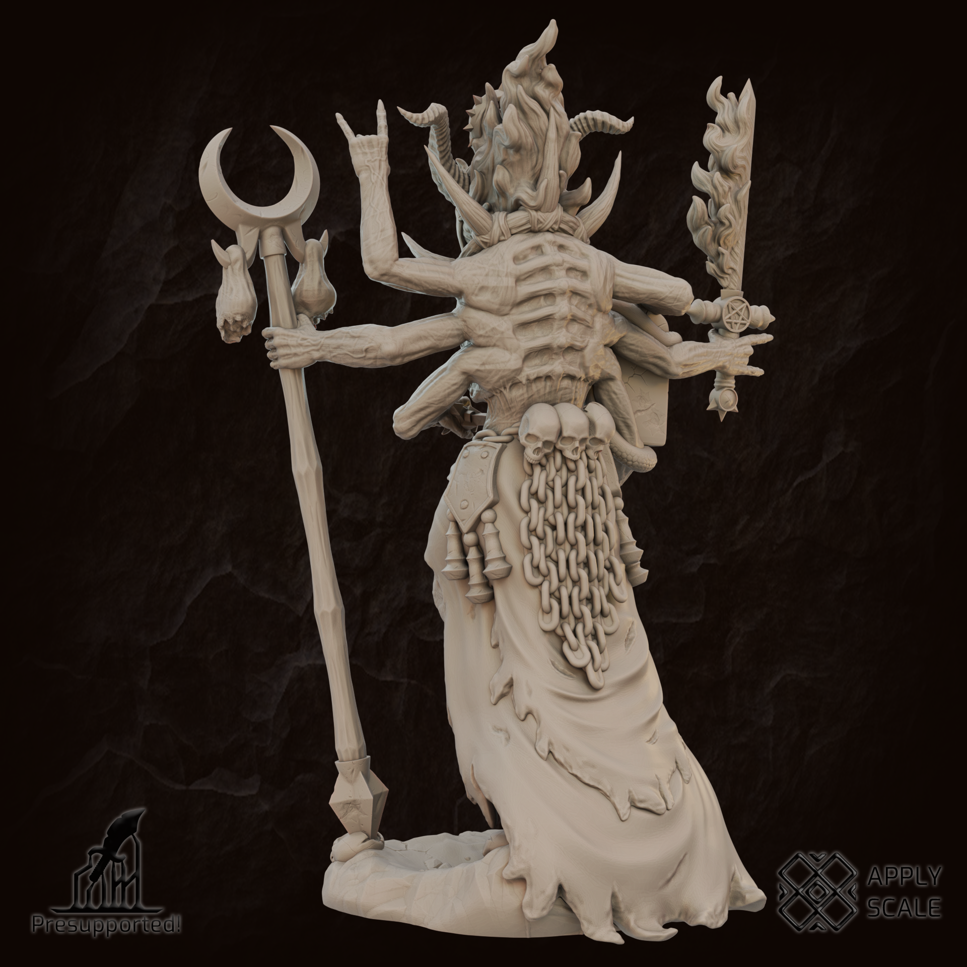 The Court - Sorcerer, Demon Mage - Trench Crusade STL file - Image 3