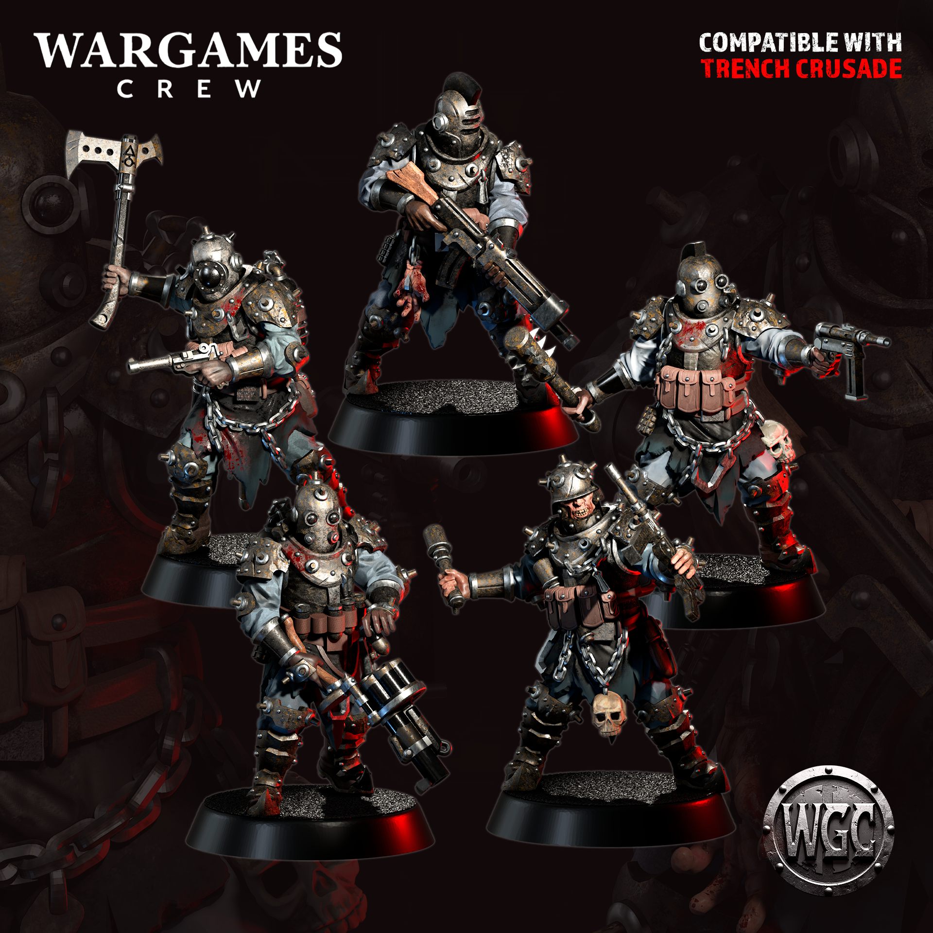 Hellwave Reavers - Trench Crusade STL file for Heretic Trooper