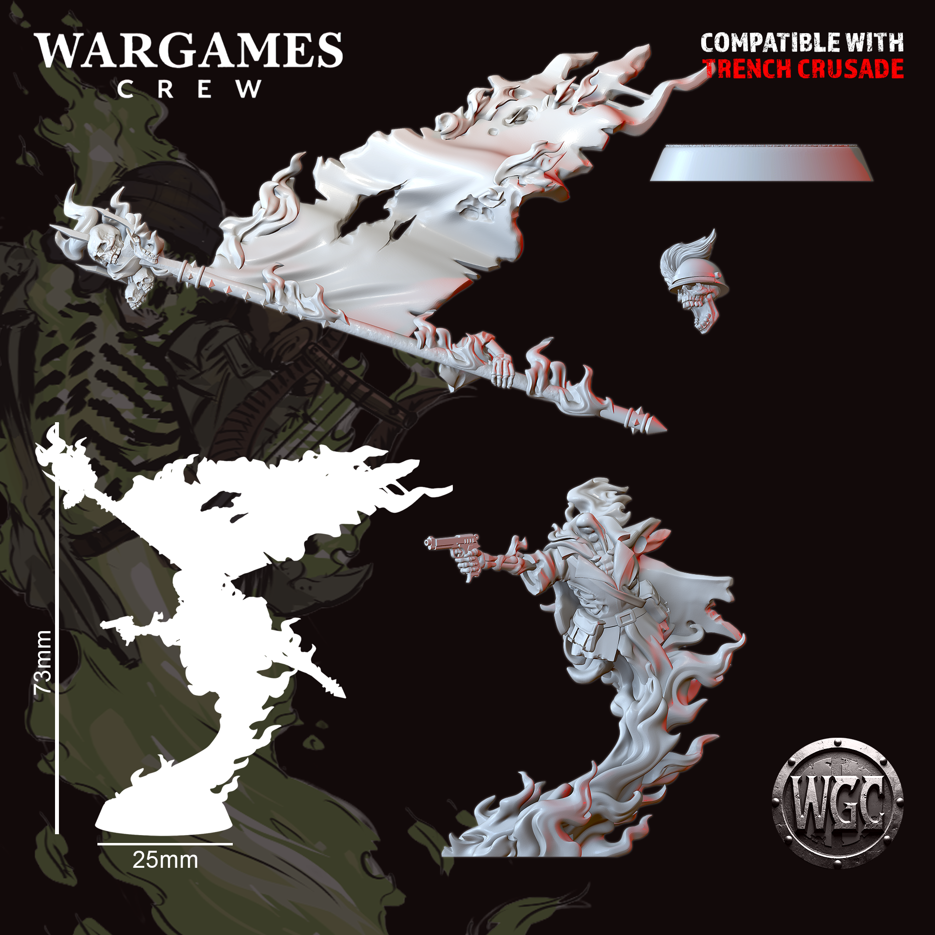 Ghosts of the No Man's Land Command - Trench Crusade STL file - Image 3