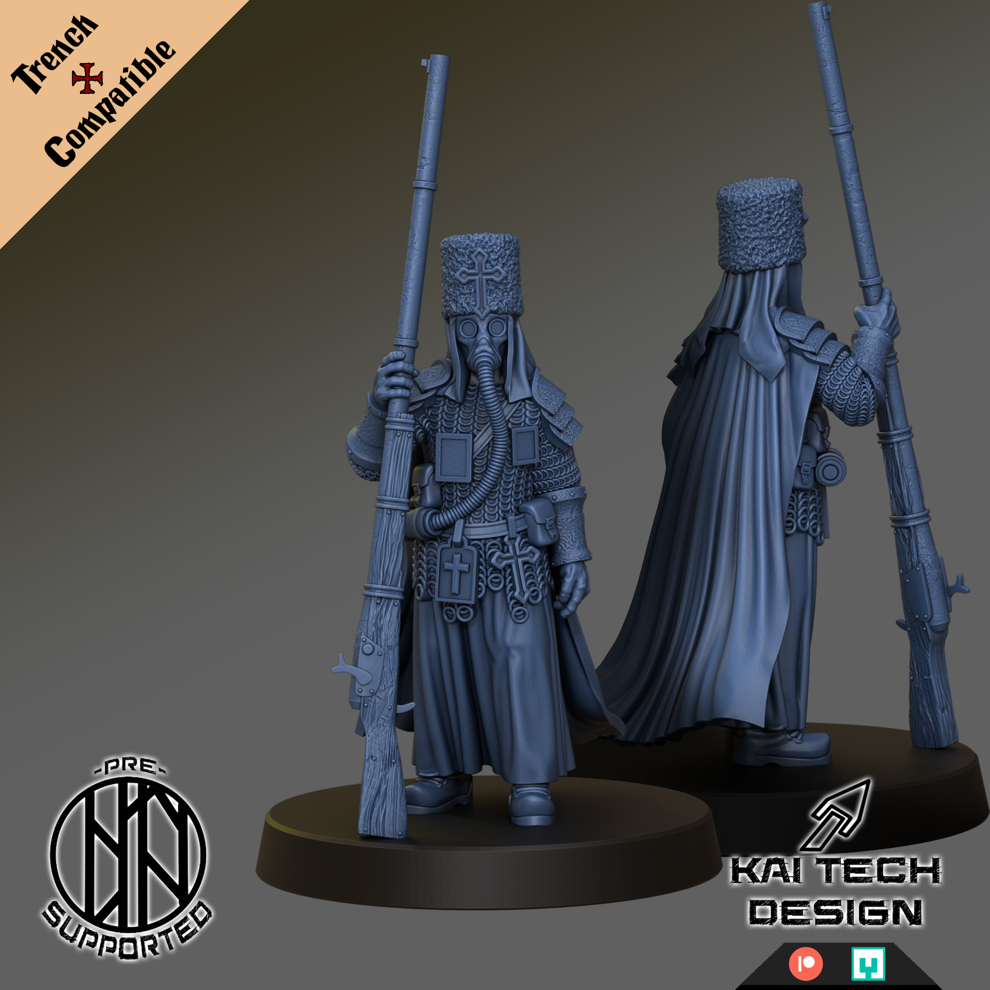 Pilgrims - Punt Castigator - Trench Crusade STL file for Castigator