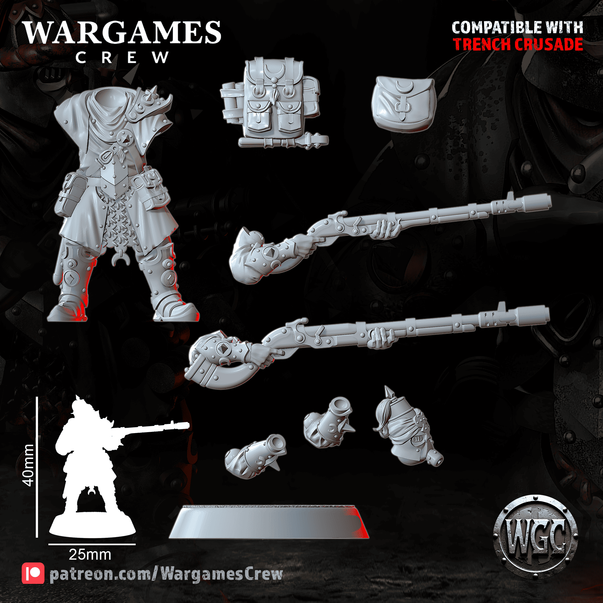 Ironbrand Sappers - Trench Crusade STL file - Image 6