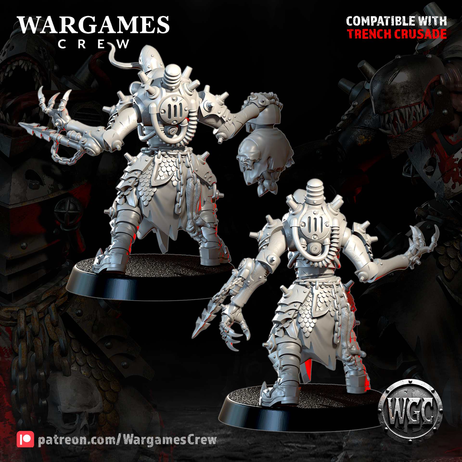 Abyssal Shade Operative - Trench Crusade STL file - Image 7