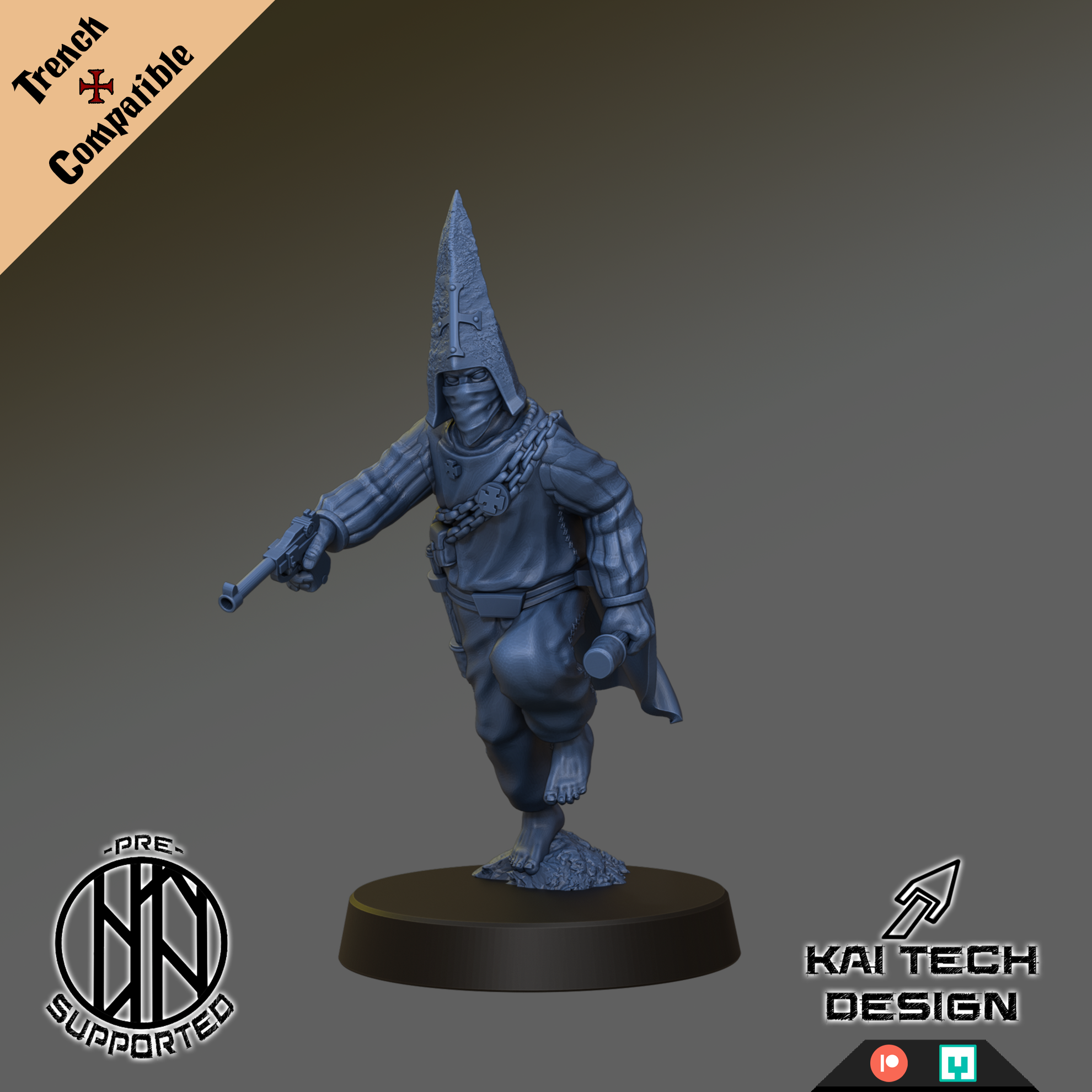Pilgrims - Soldiers, monopose - Trench Crusade STL file - Image 6