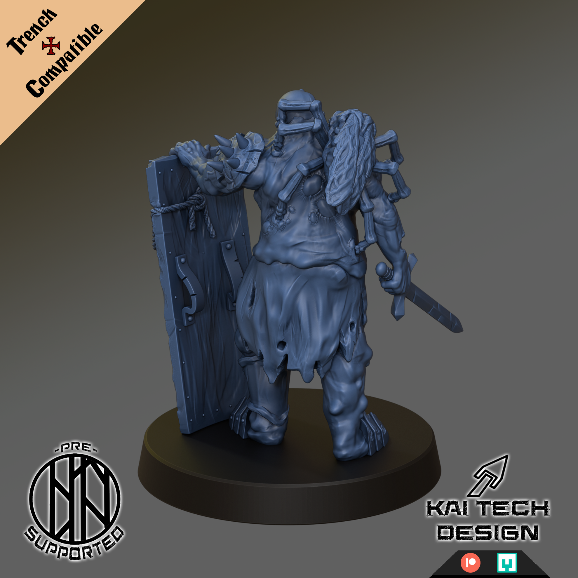 Corpse Guard - melee - Trench Crusade STL file - Image 2