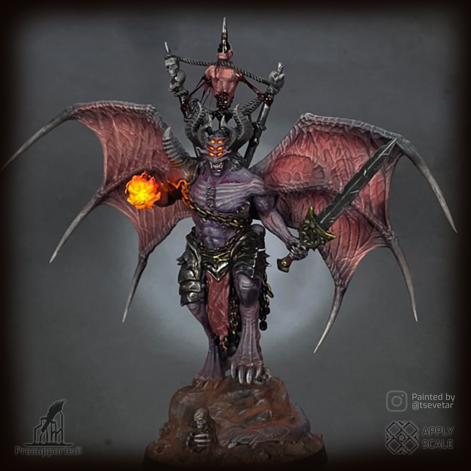 The Court - Praetor Demon Warrior - Trench Crusade STL file - Image 11