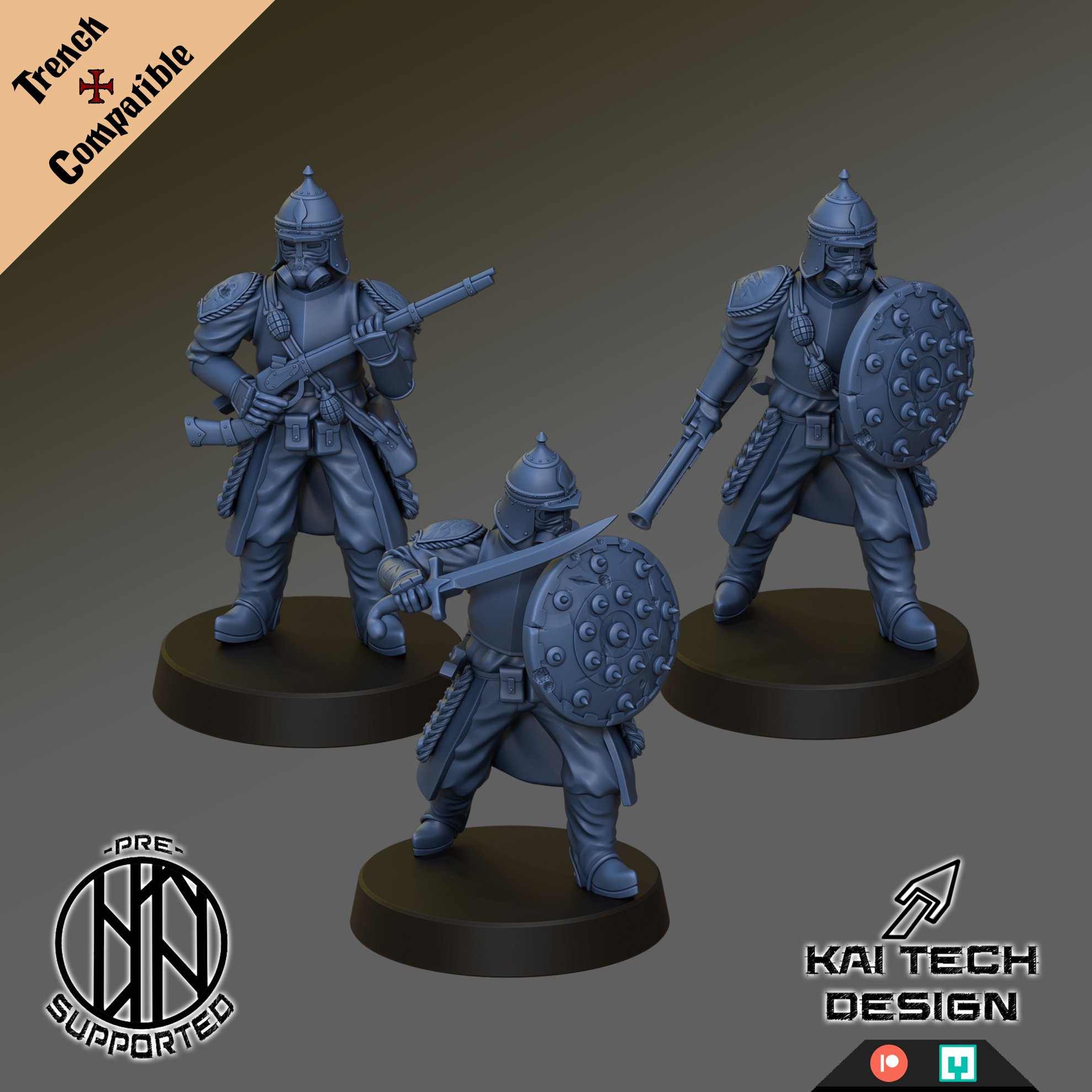 Sultanate - Sappers - Trench Crusade STL file for Sultanate Sapper