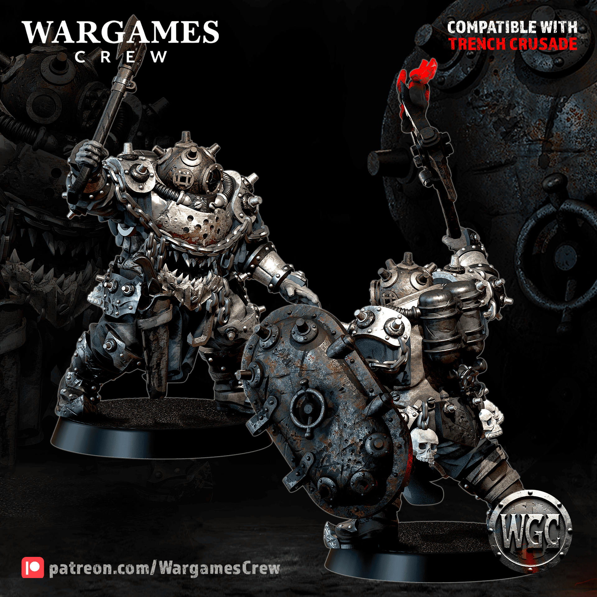 Abyssal Iron Gorger (HTH weapon) - Trench Crusade STL file - Image 5
