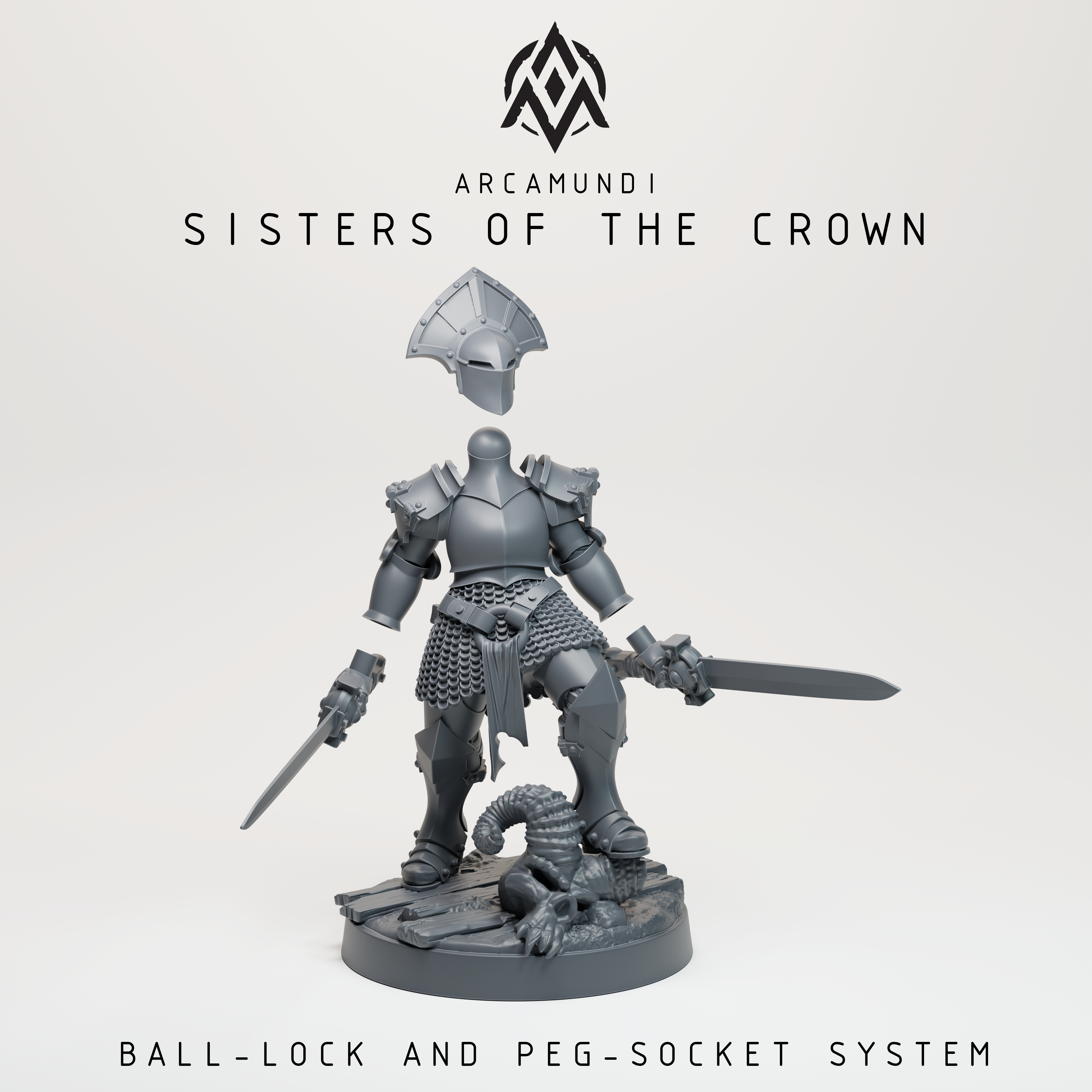Sisters of the Crown (nun build kit) - Trench Crusade STL file - Image 3