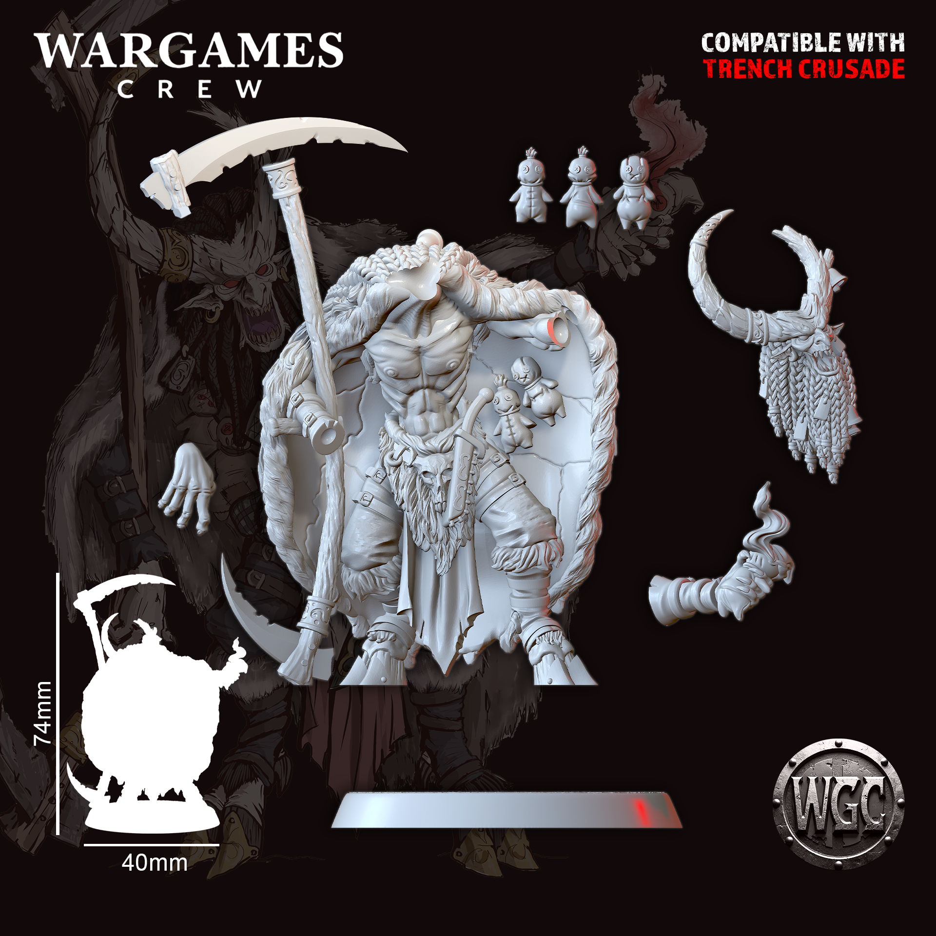 Krampus of Black Trench - Trench Crusade STL file - Image 4