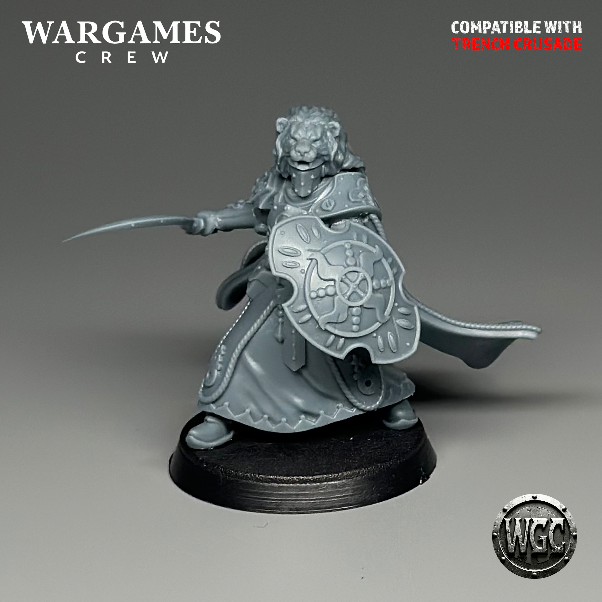 Colonial Phalanx Chewa-Lieutenant - Trench Crusade STL file - Image 5