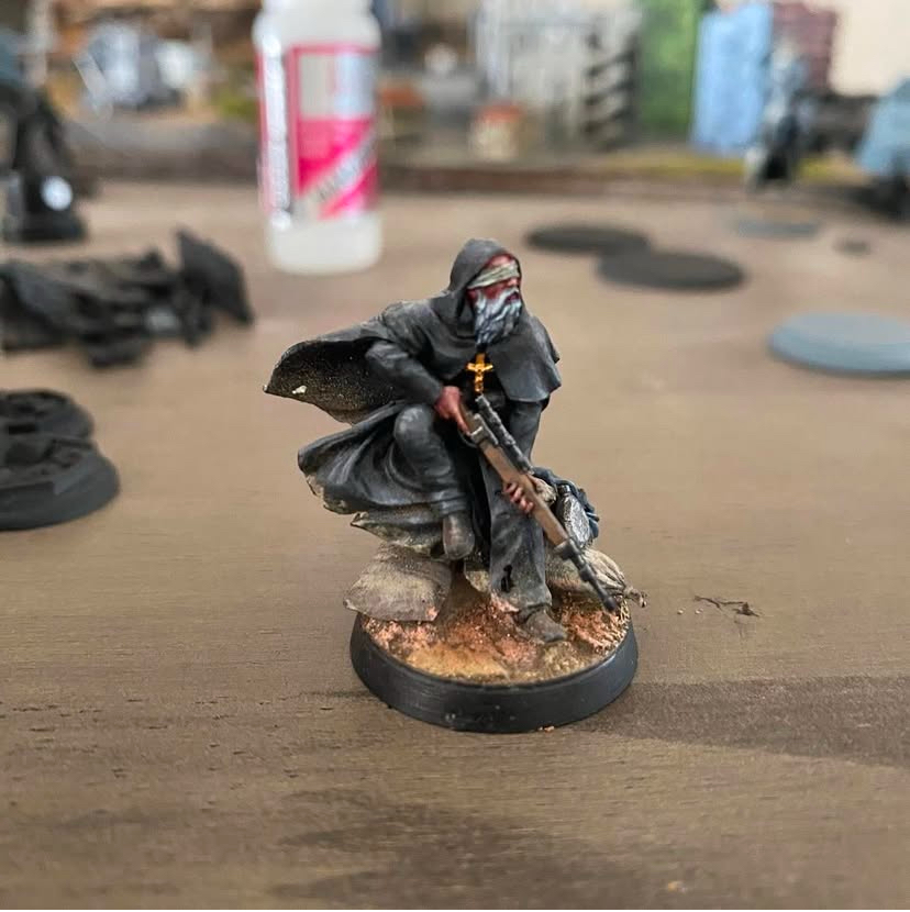 100% Priest, 100% Sniper by Reconquer Designs Fantasy, is a proxy for Sniper Priest, in The Principality of New Antioch.