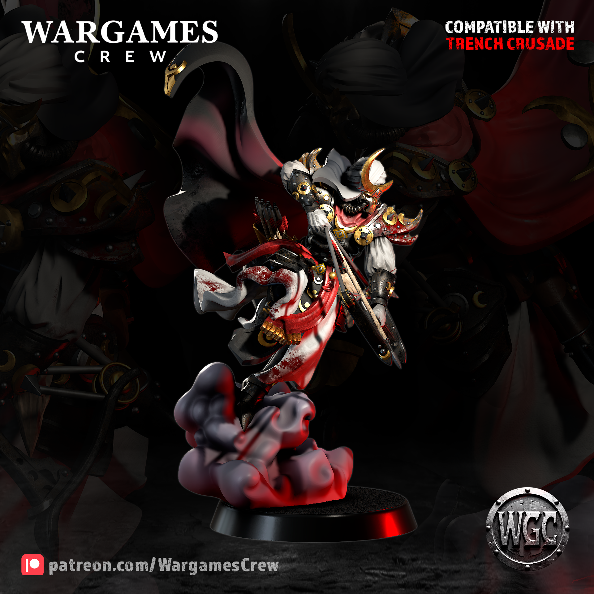 Murideen Assasin Shadeblade Lord - Trench Crusade STL file - Image 2
