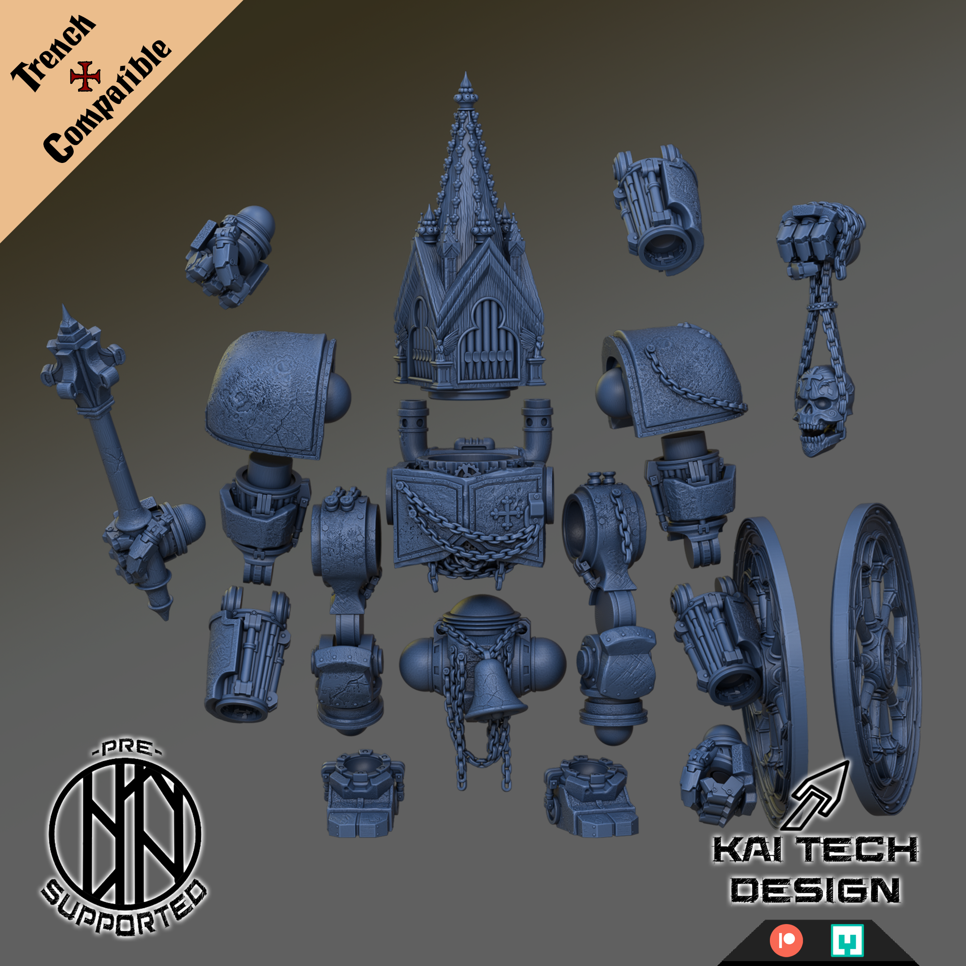 Pilgrims - Organ Shrine - Trench Crusade STL file - Image 3