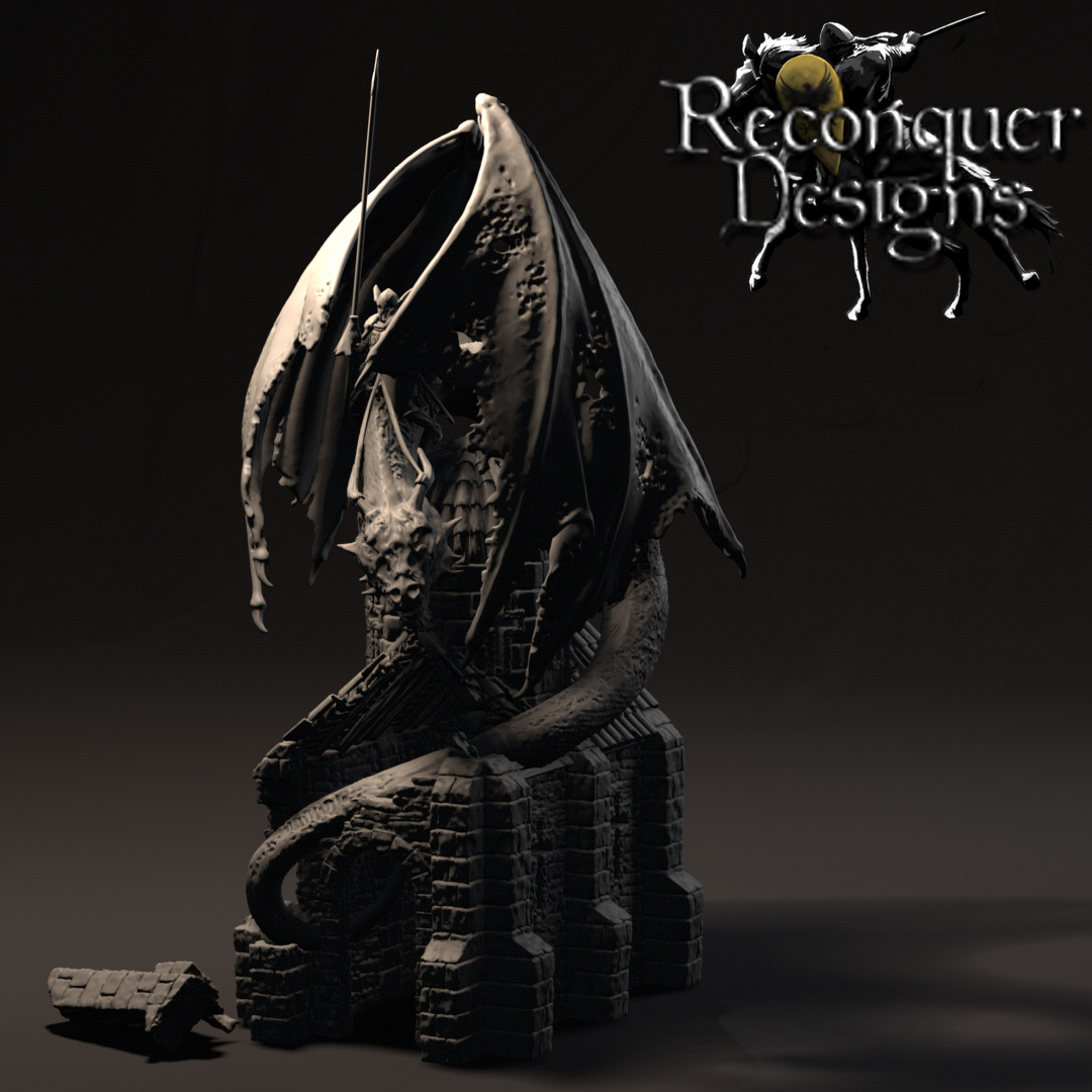 Harbinger on Undead Dragon by Reconquer Designs Fantasy, is a proxy for The Dragon, in Trench Crusade factions.