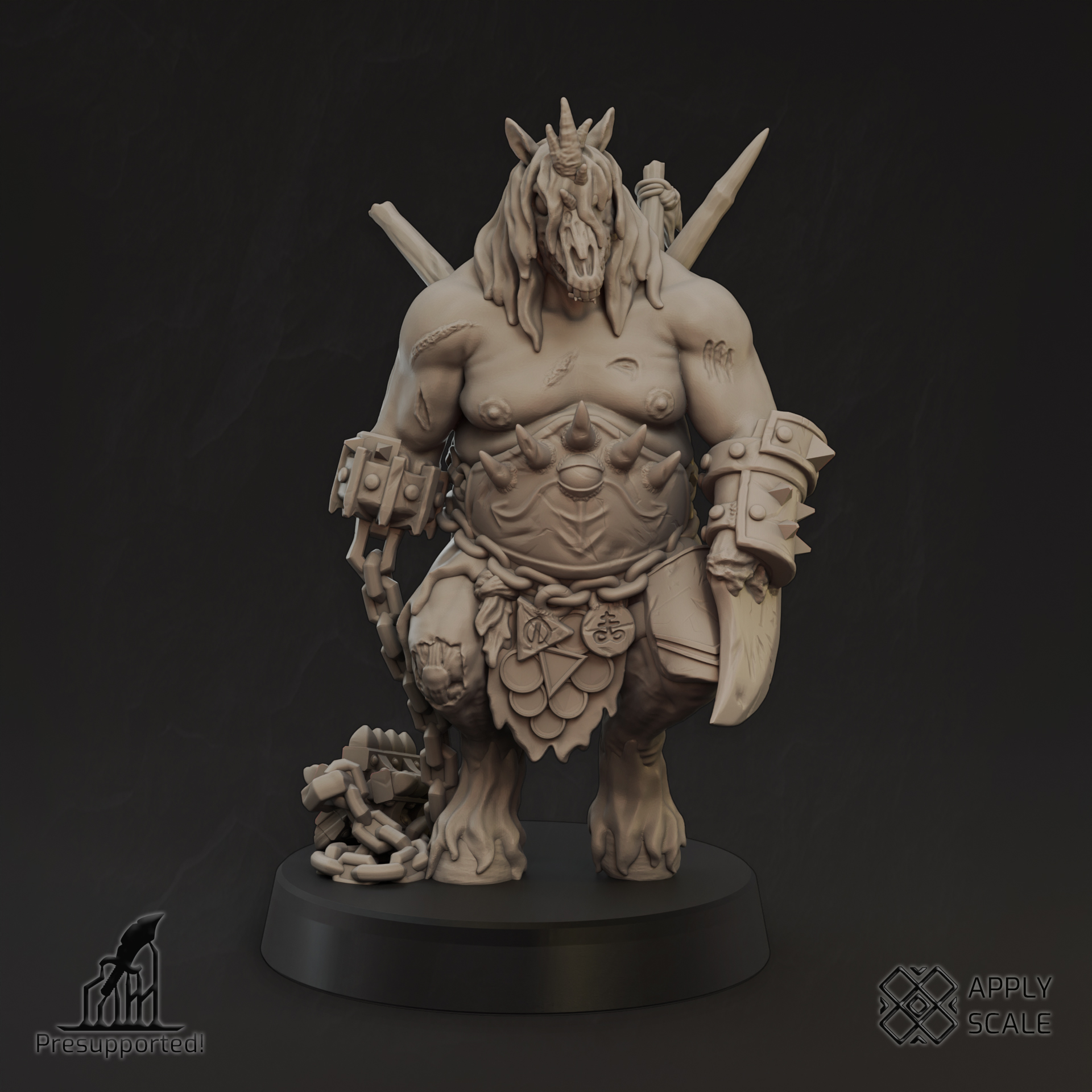 The Court - Yoke Fiend 4 Demon Warrior - Trench Crusade STL file for Yoke Fiend