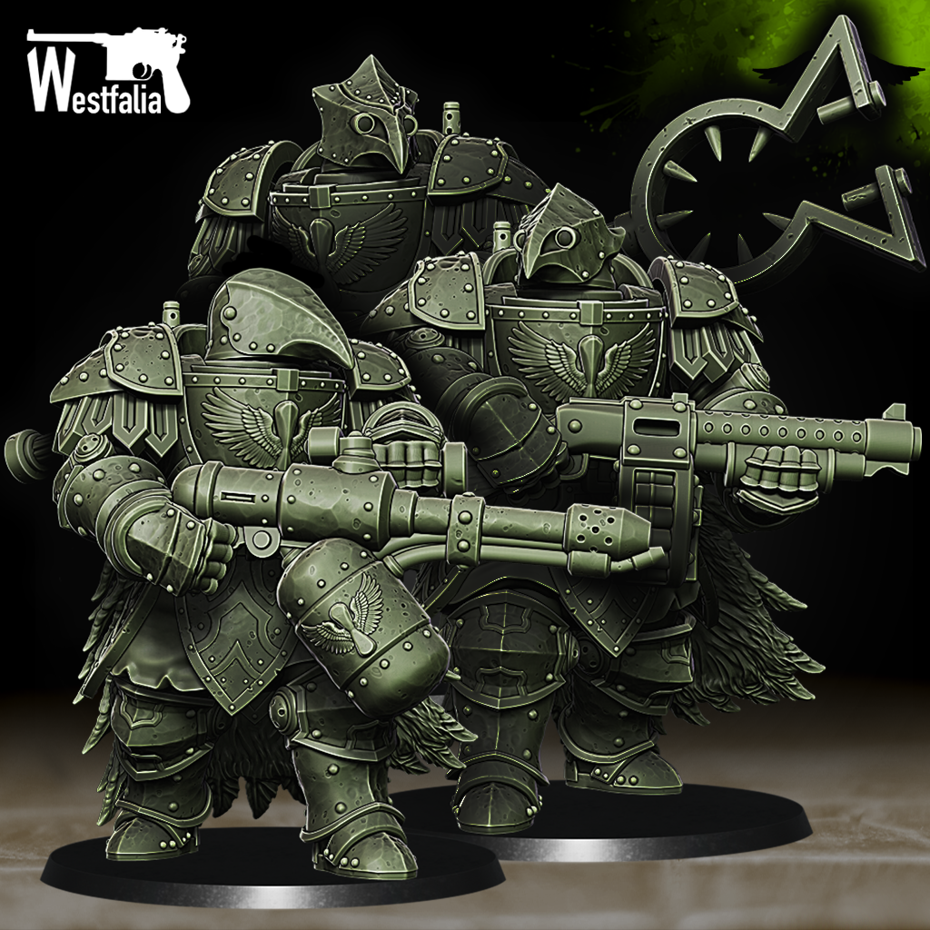 Plague Squad - Heavy Docs - Trench Crusade STL file for Mechanised Heavy Infantry