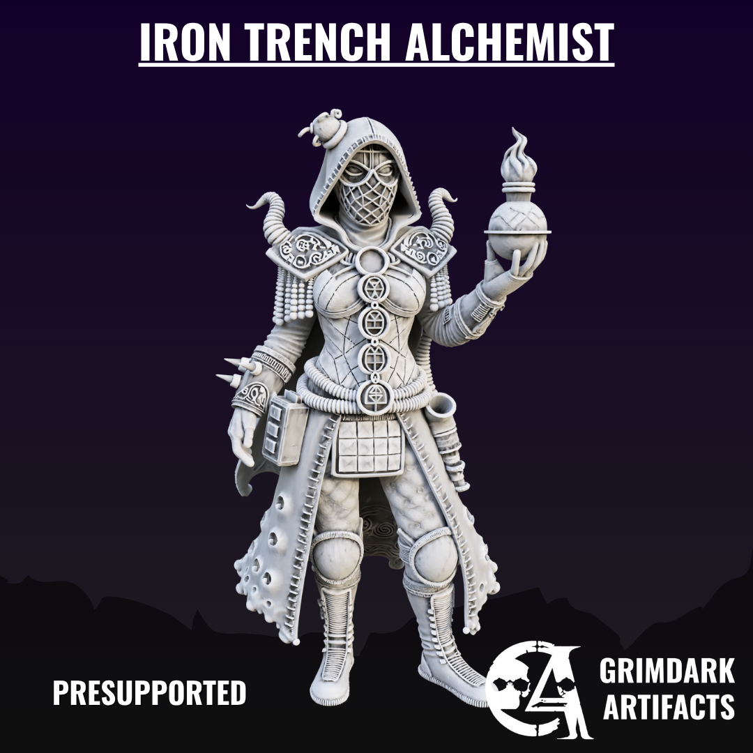 Iron Trench Alchemist - Trench Crusade STL file for Jabirian Alchemist