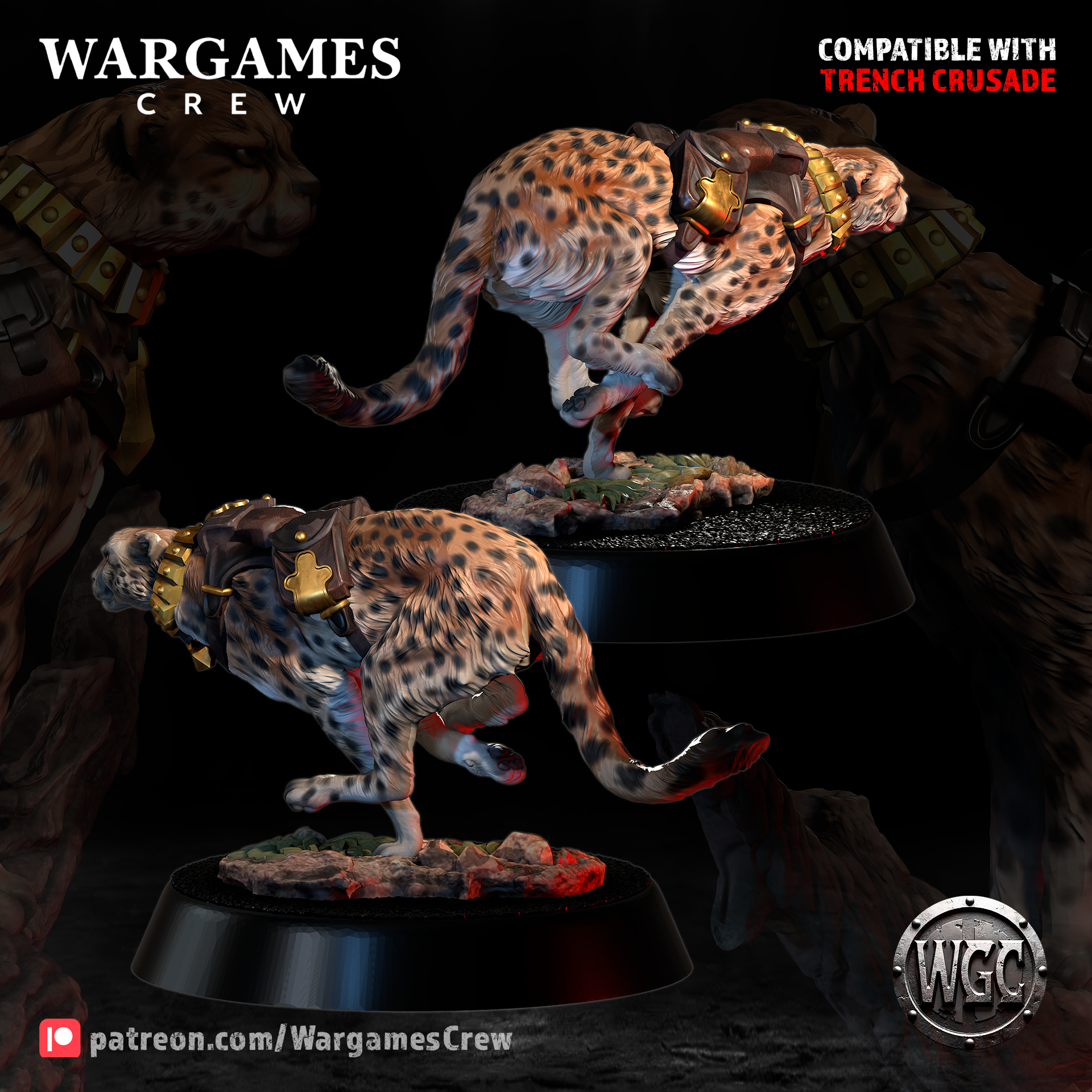 Cheetah Auxiliary Corps - Trench Crusade STL file - Image 3