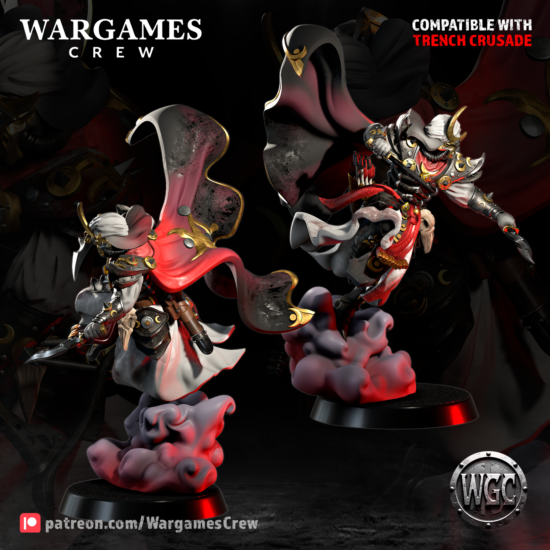 Murideen Assasin Shadeblade Lord - Trench Crusade STL file - Image 3