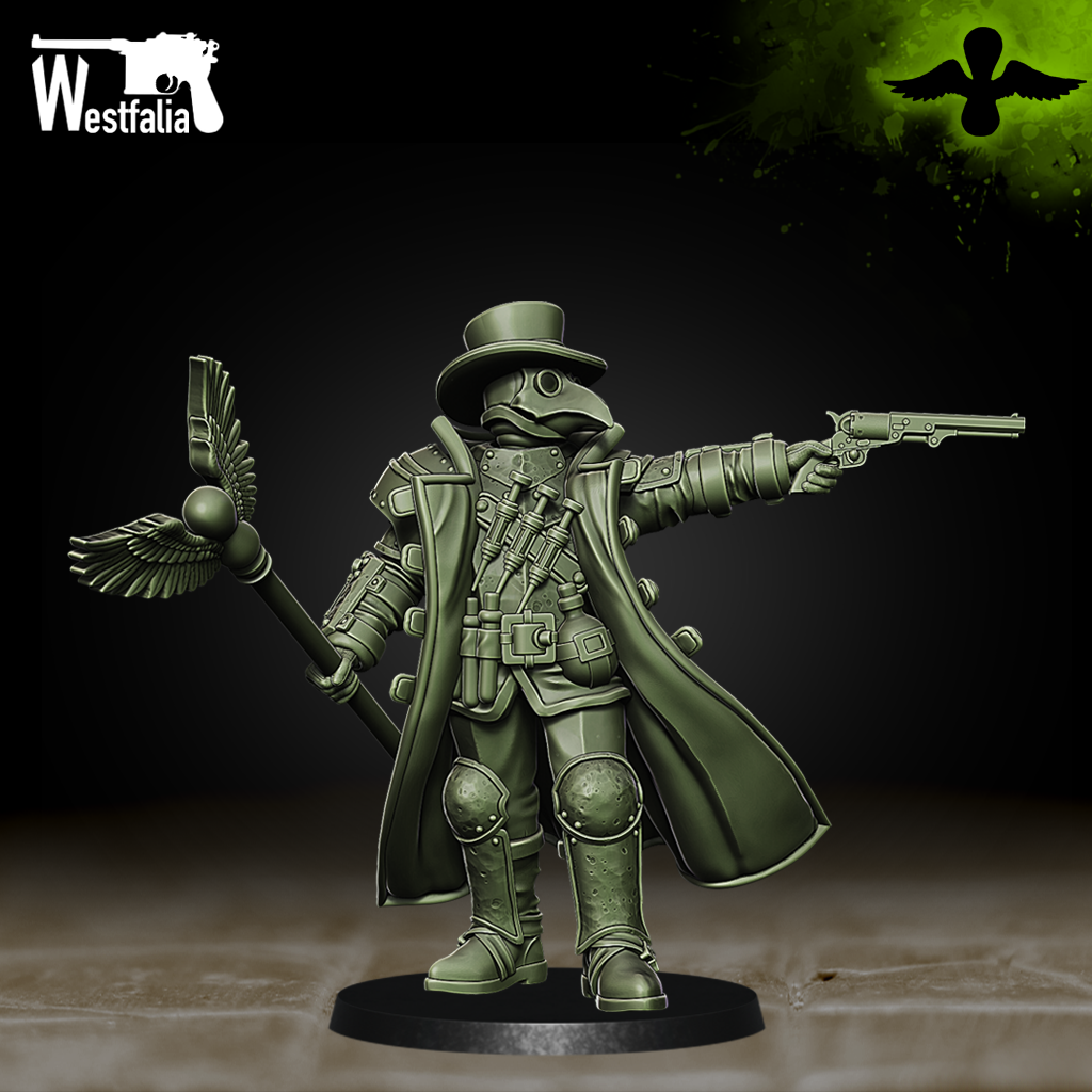 Plague Squad - Lieutenant - Trench Crusade STL file for Eire Lieutenant, Lieutenant, Highland Lieutenant