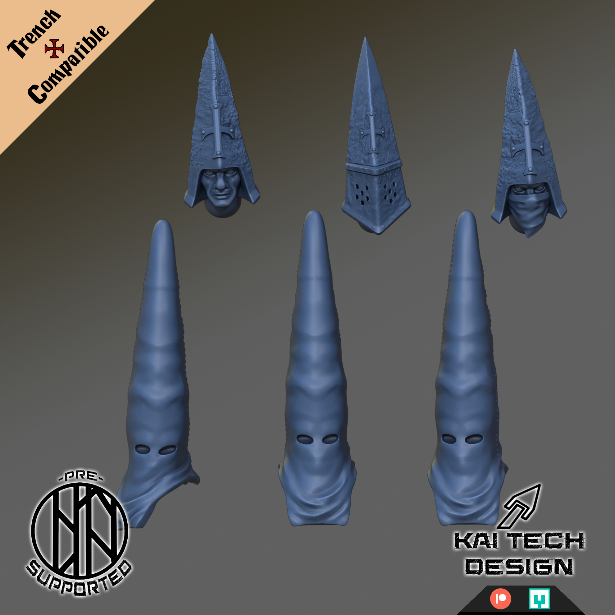 Pilgrims - Soldiers, modular - Trench Crusade STL file - Image 3