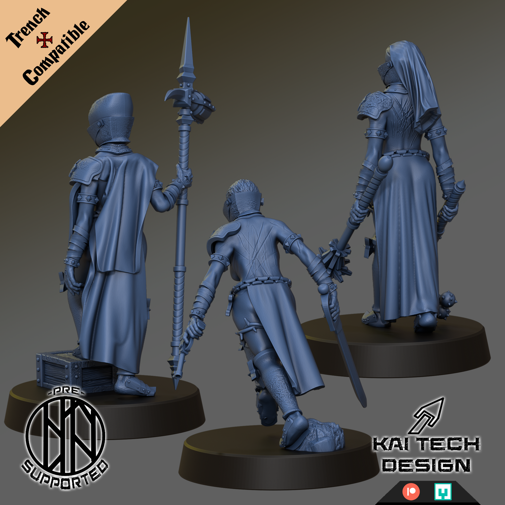 Pilgrims - Stigmatic Nun - Trench Crusade STL file - Image 5