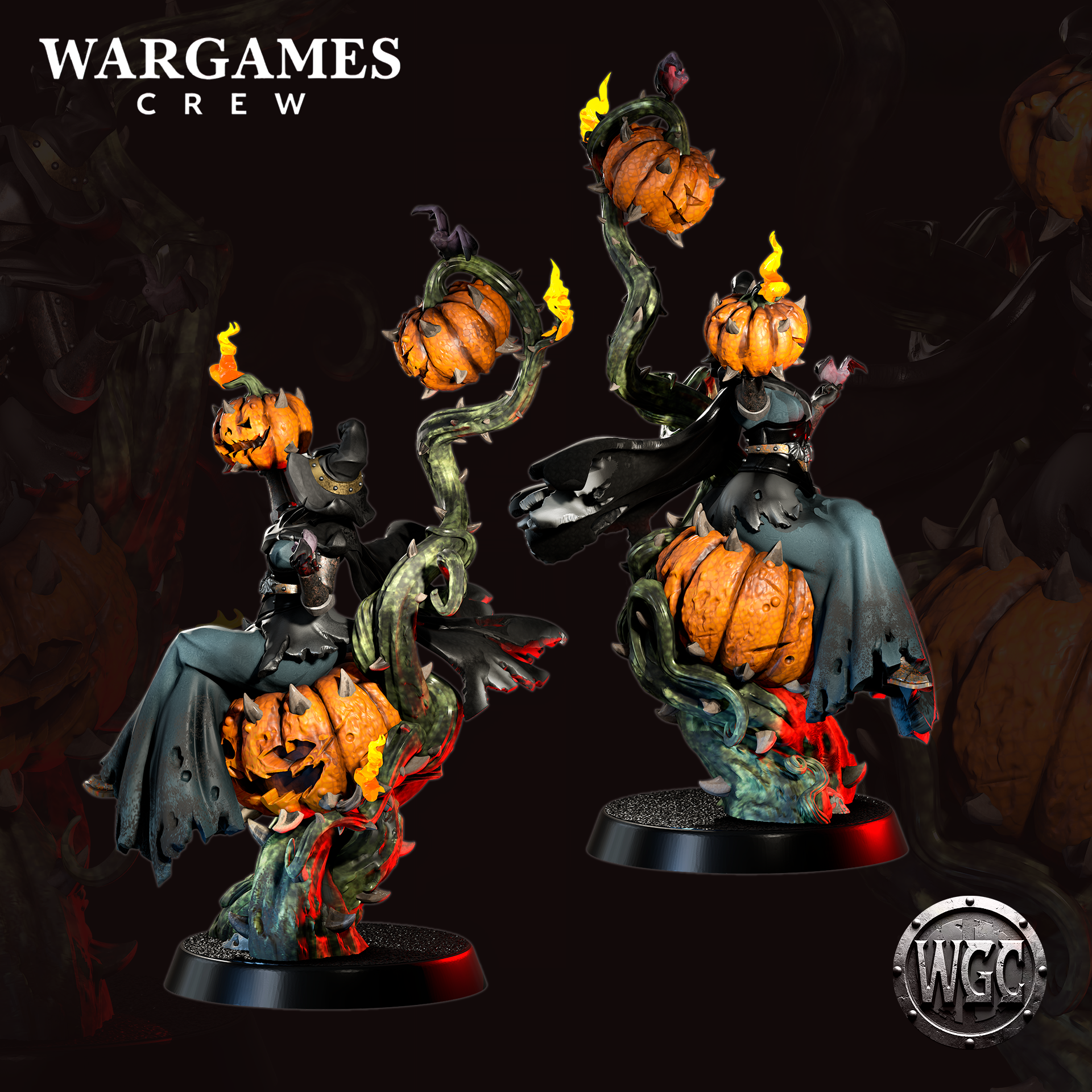 Pumpkin-Bomb Witch - Trench Crusade STL file - Image 2