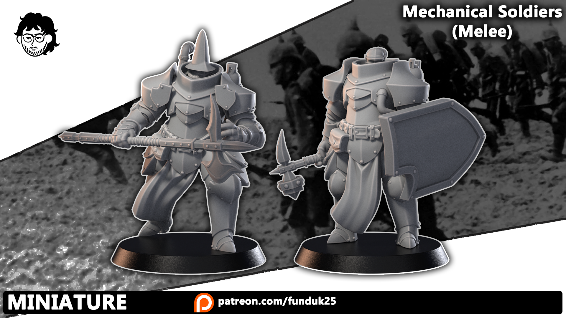 Mechanical Soldiers (Melee) - Trench Crusade STL file - Image 3