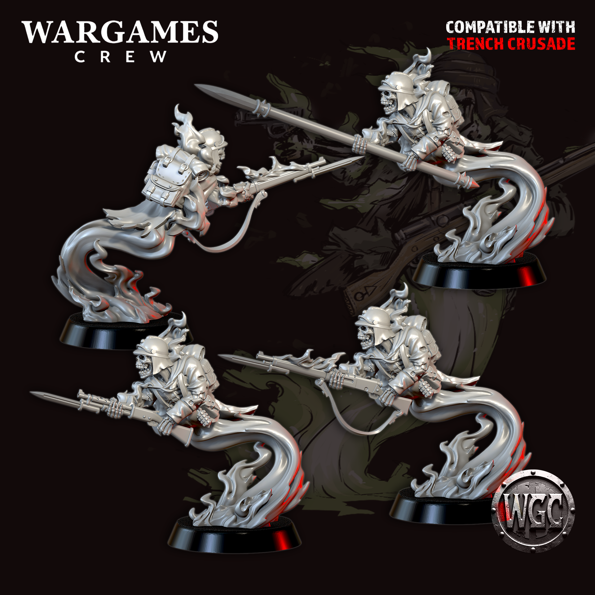 Ghosts of the No Man's Land troopers - Trench Crusade STL file - Image 5