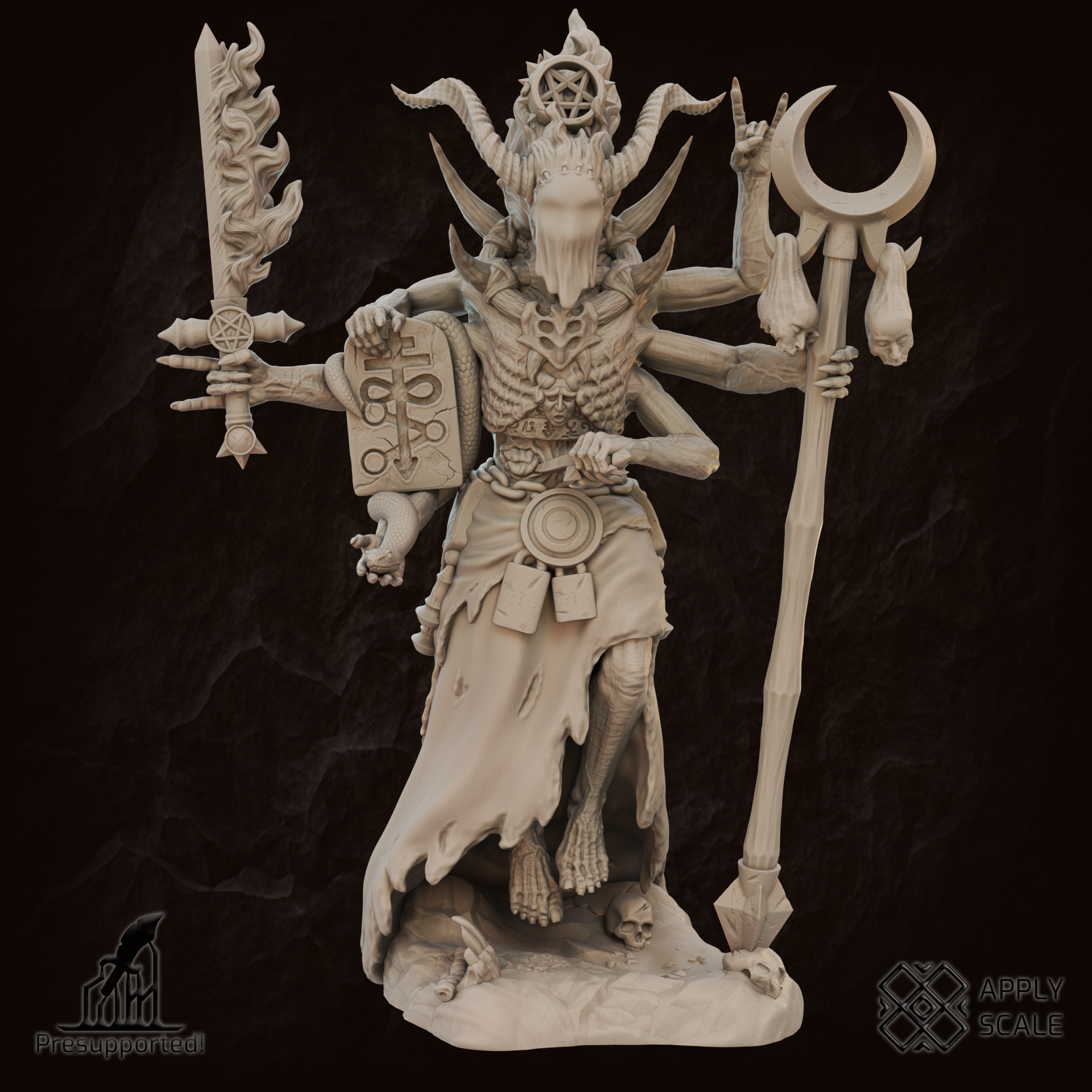 The Court - Sorcerer, Demon Mage - Trench Crusade STL file for Sorcerer