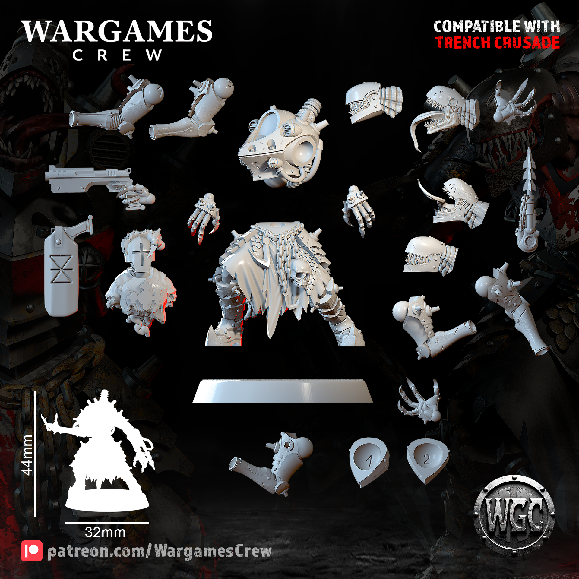 Abyssal Shade Operative - Trench Crusade STL file - Image 8