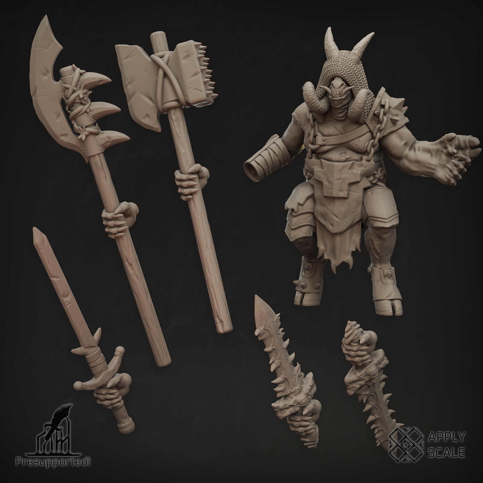The Court - Yoke Fiends Demon Warriors - Trench Crusade STL file - Image 7