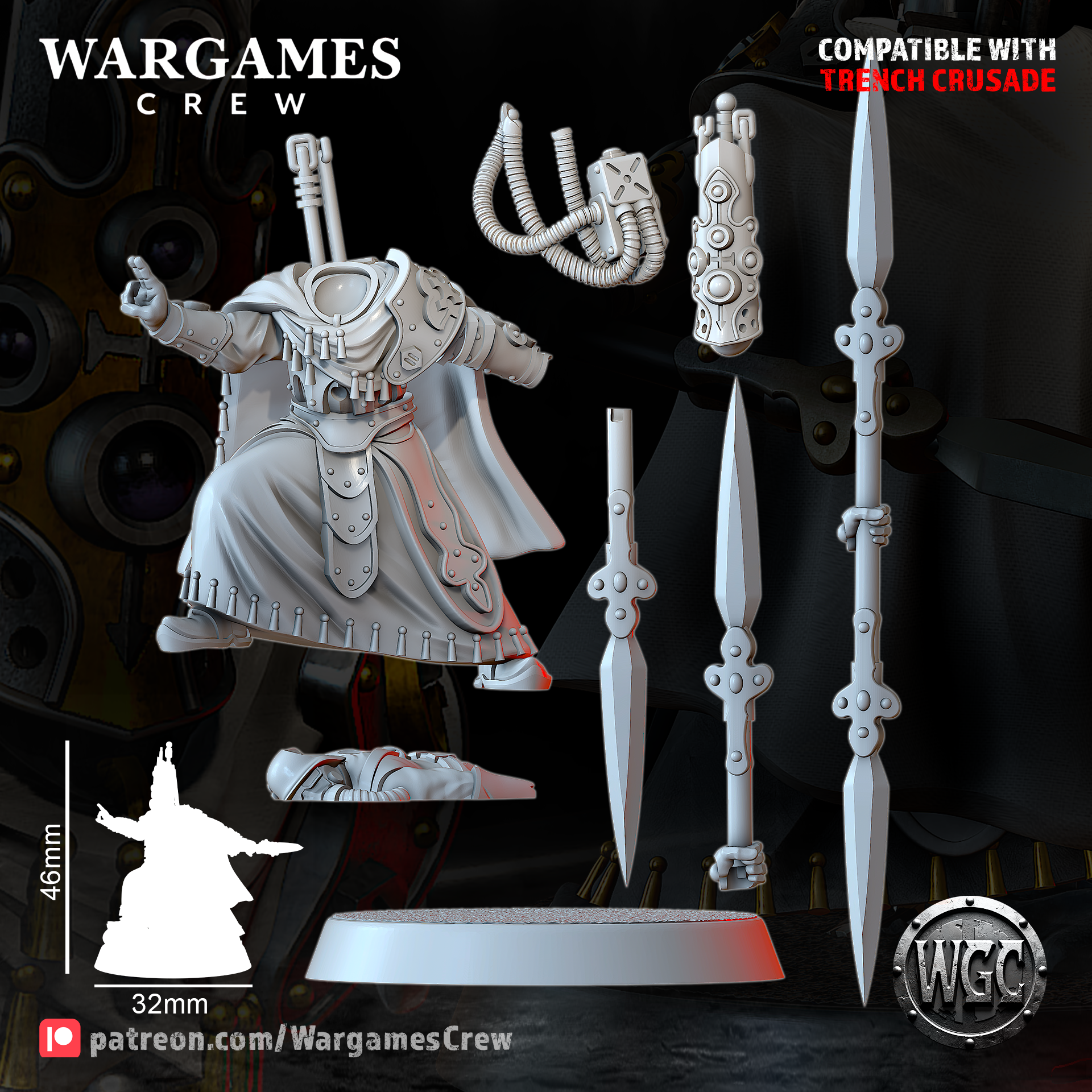 The Resonant Chewa Mercenary - Trench Crusade STL file - Image 6