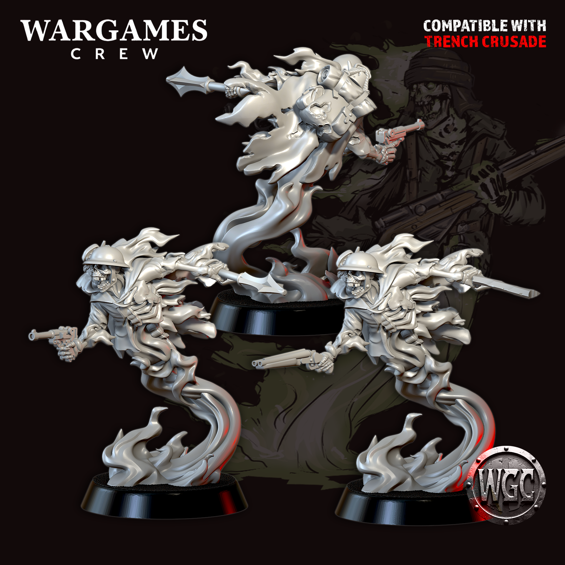 Ghosts of the No Man's Land troopers - Trench Crusade STL file - Image 2