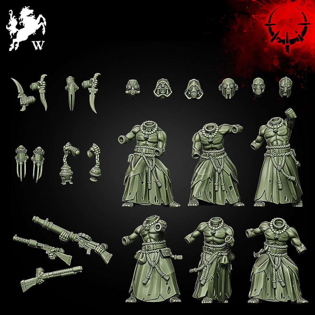 Mercenaries - Cultists - Trench Crusade STL file - Image 2