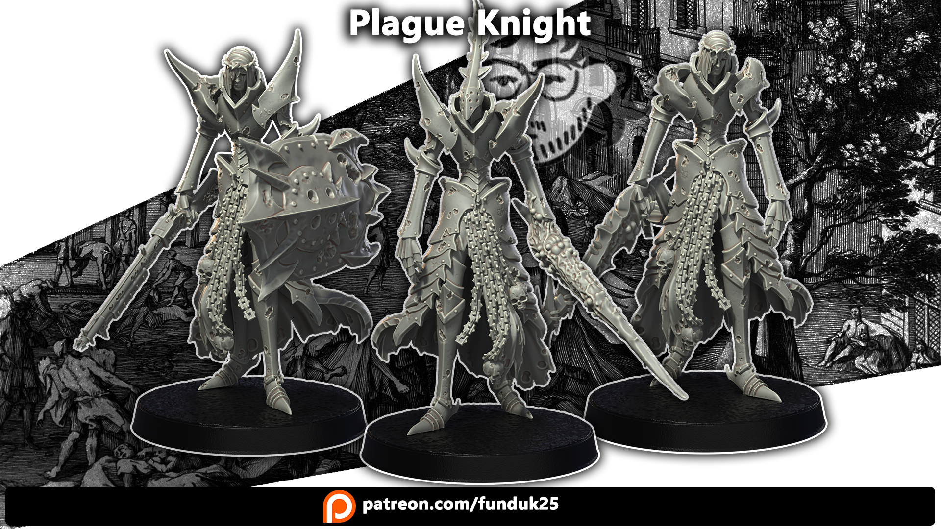 Plague Knight 1 (Multipart kit) - Trench Crusade STL file - Image 3