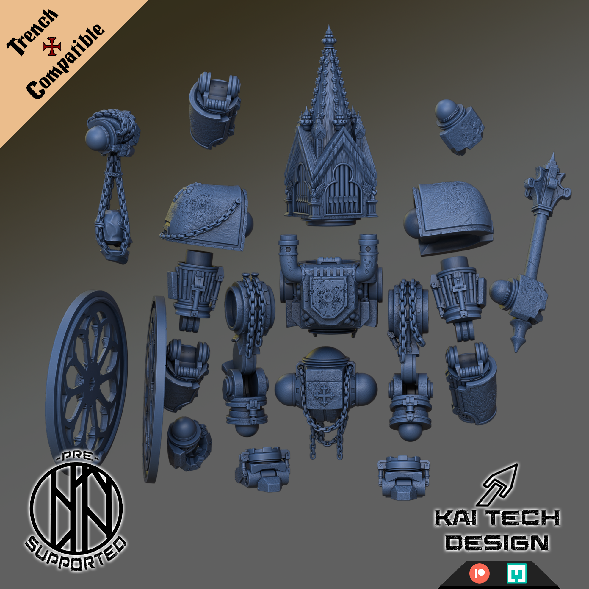 Pilgrims - Organ Shrine - Trench Crusade STL file - Image 2