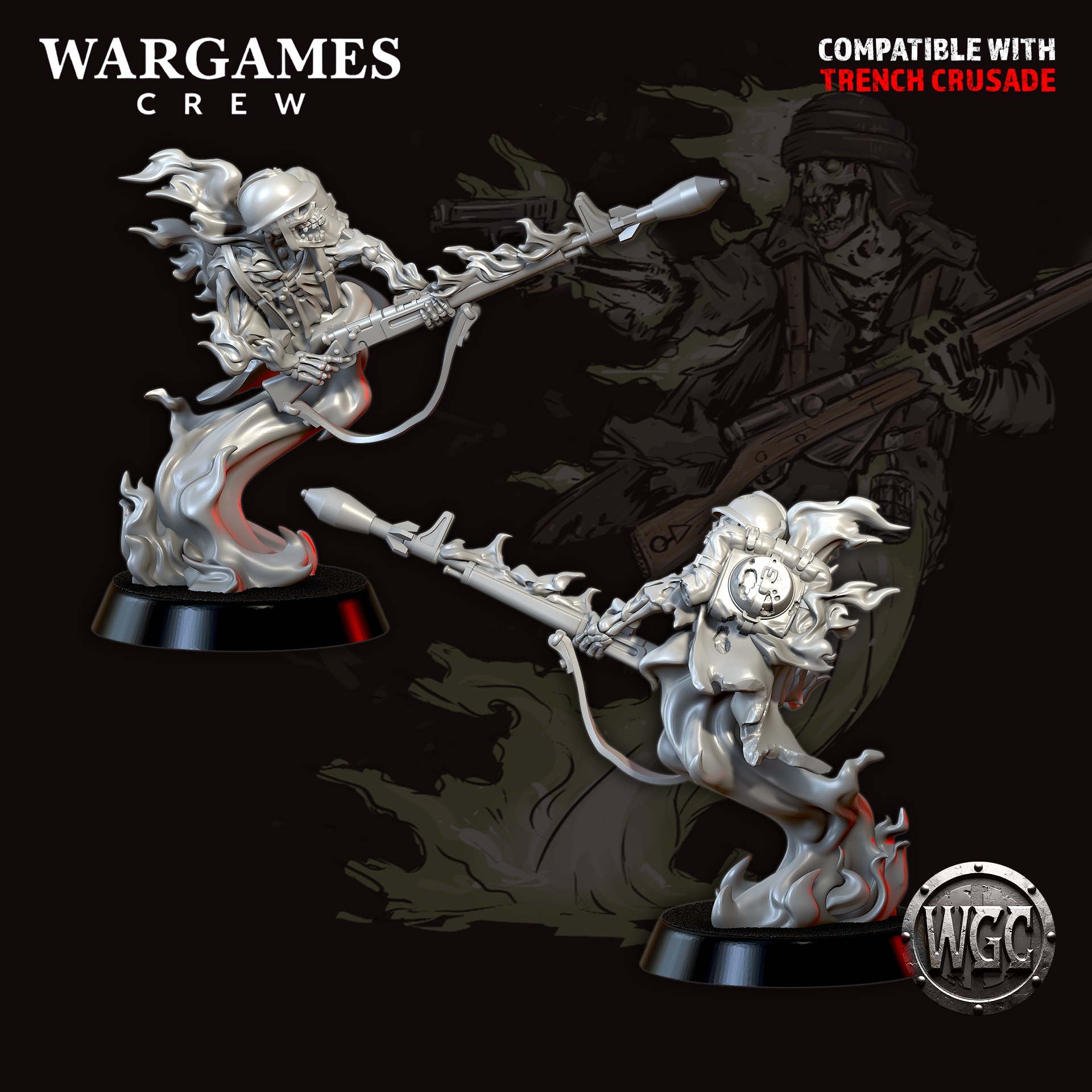 Ghosts of the No Man's Land troopers - Trench Crusade STL file - Image 6