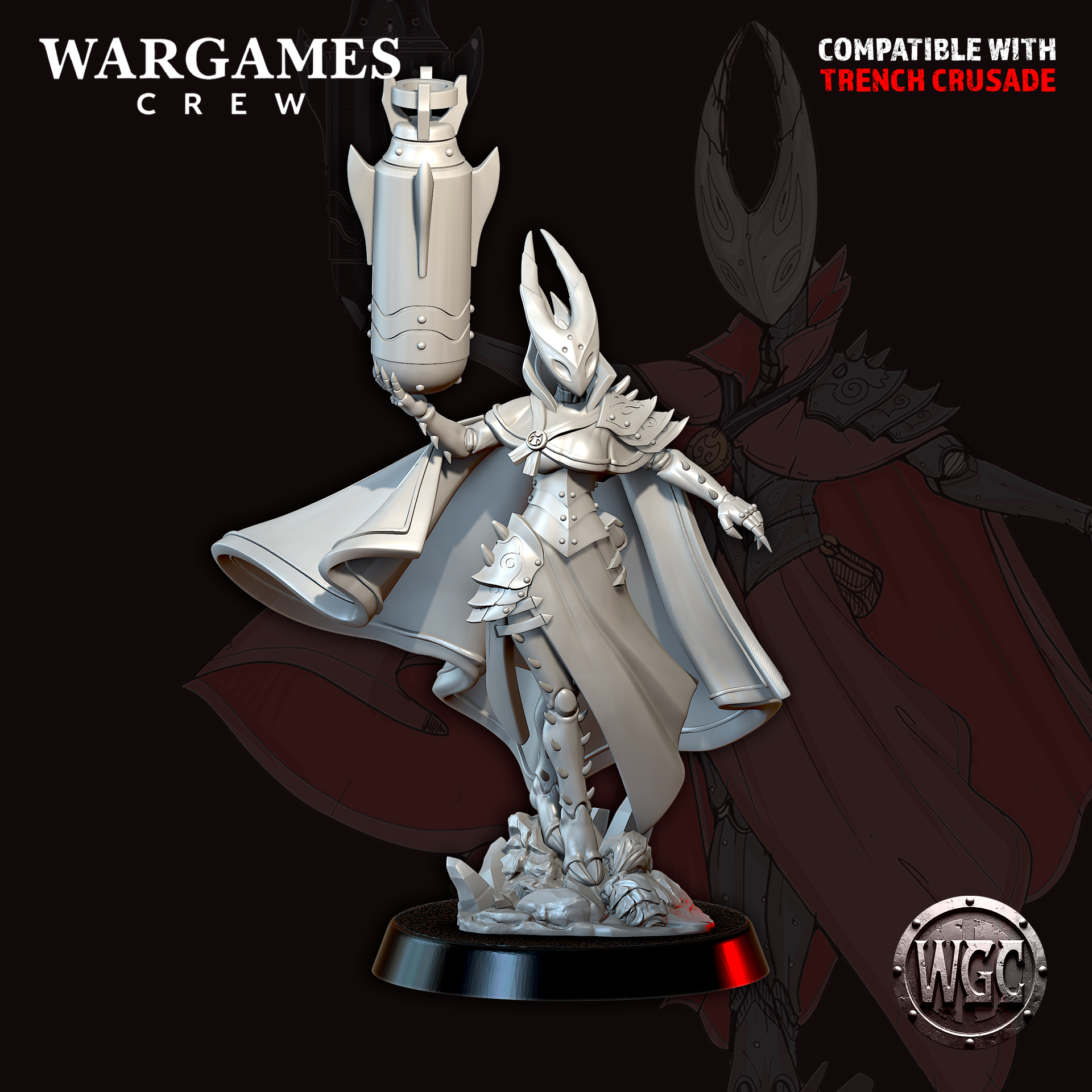 Hornet Bomb Wich - Trench Crusade STL file for Artillery Witch, Artillery Witch of Mammon