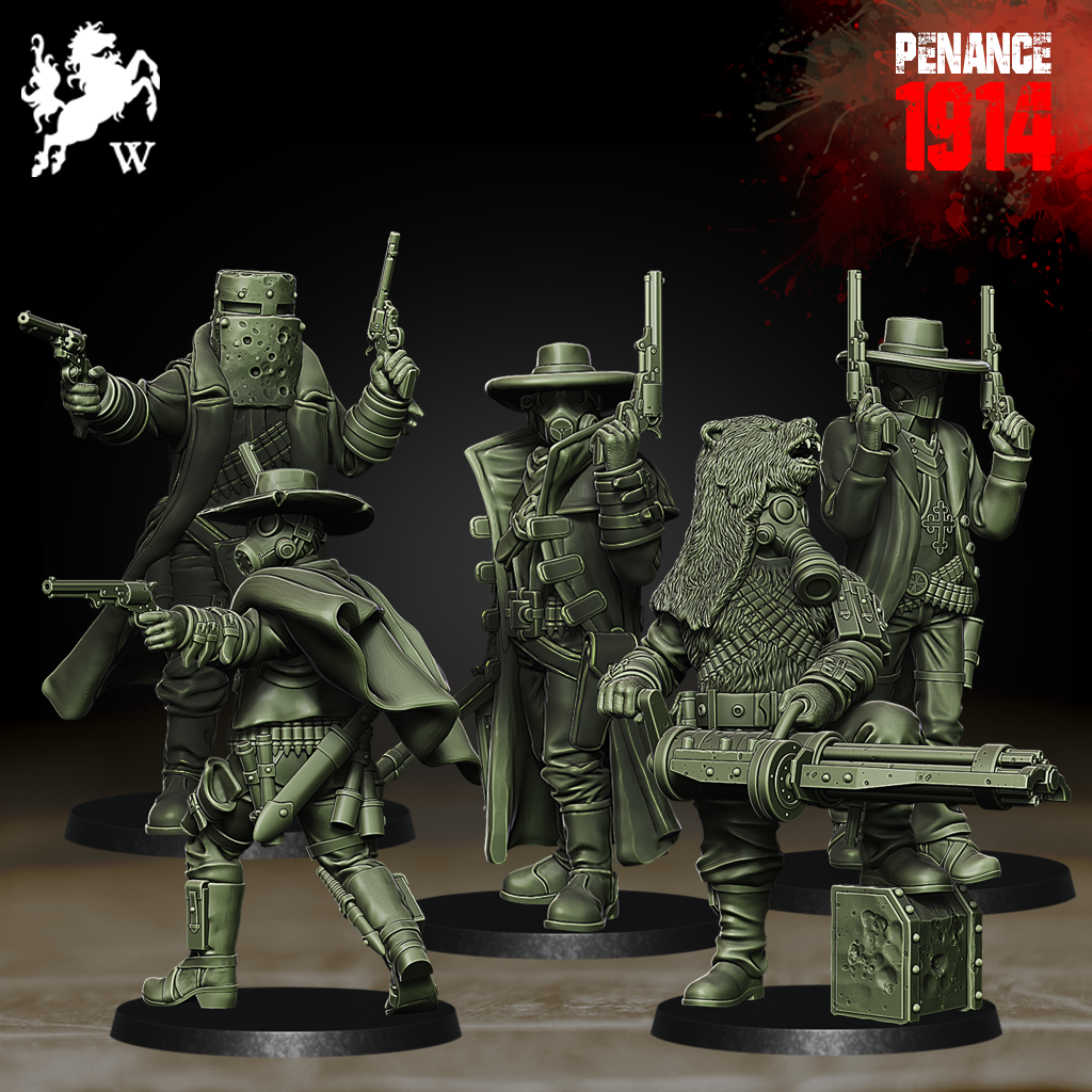Mercenaries - Gunslingers - Trench Crusade STL file for Yeoman
