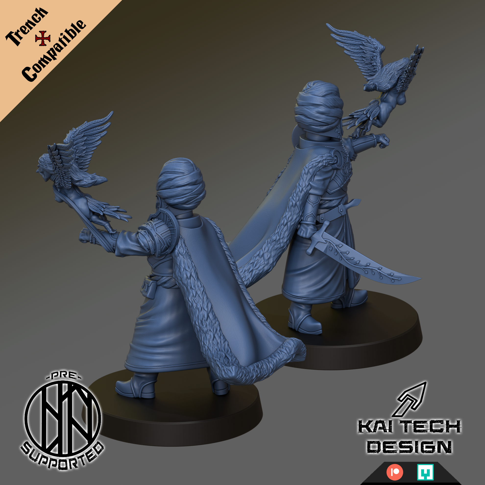 Sultanate - Captain - Trench Crusade STL file - Image 2
