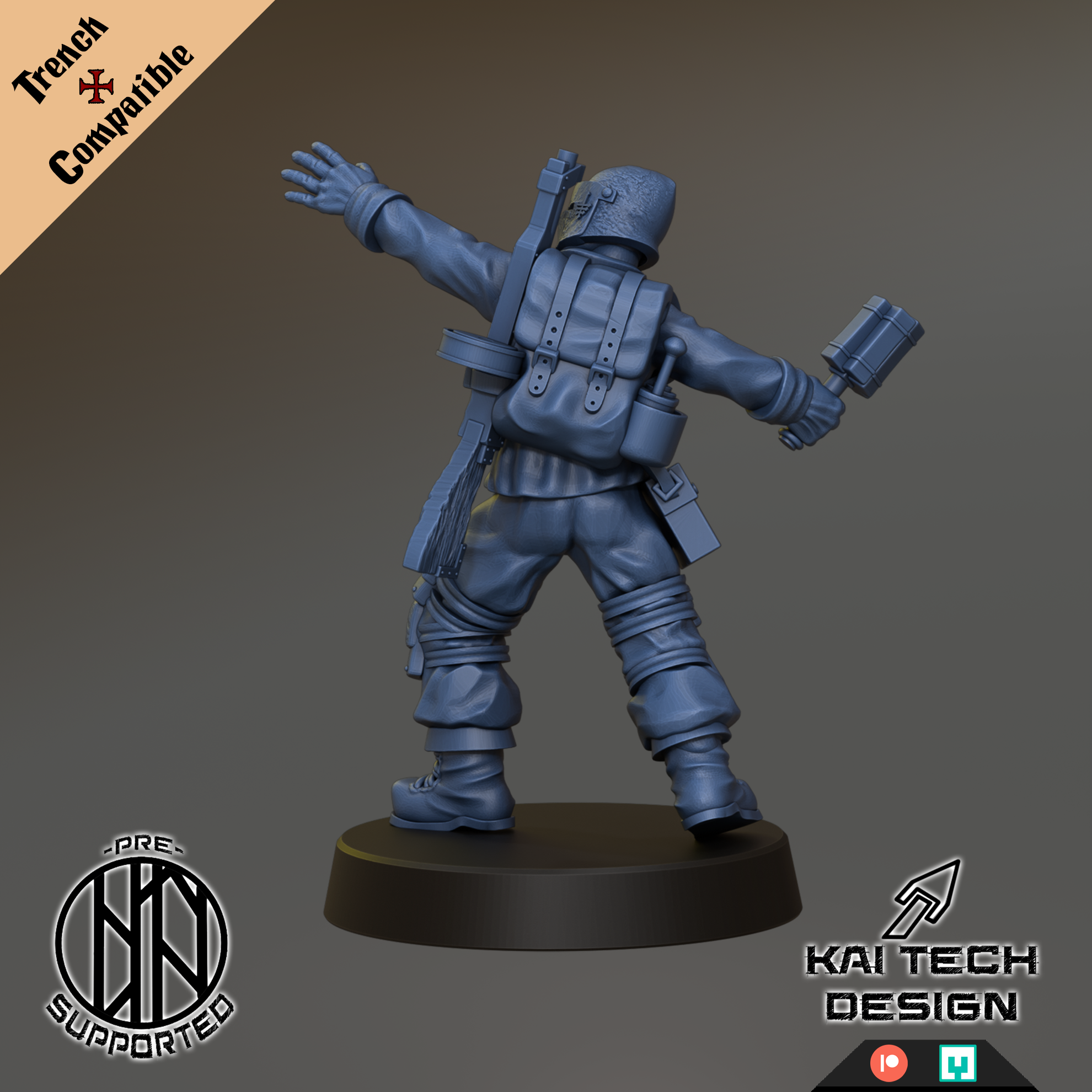 Antioch - Combat Engineer - Trench Crusade STL file - Image 2