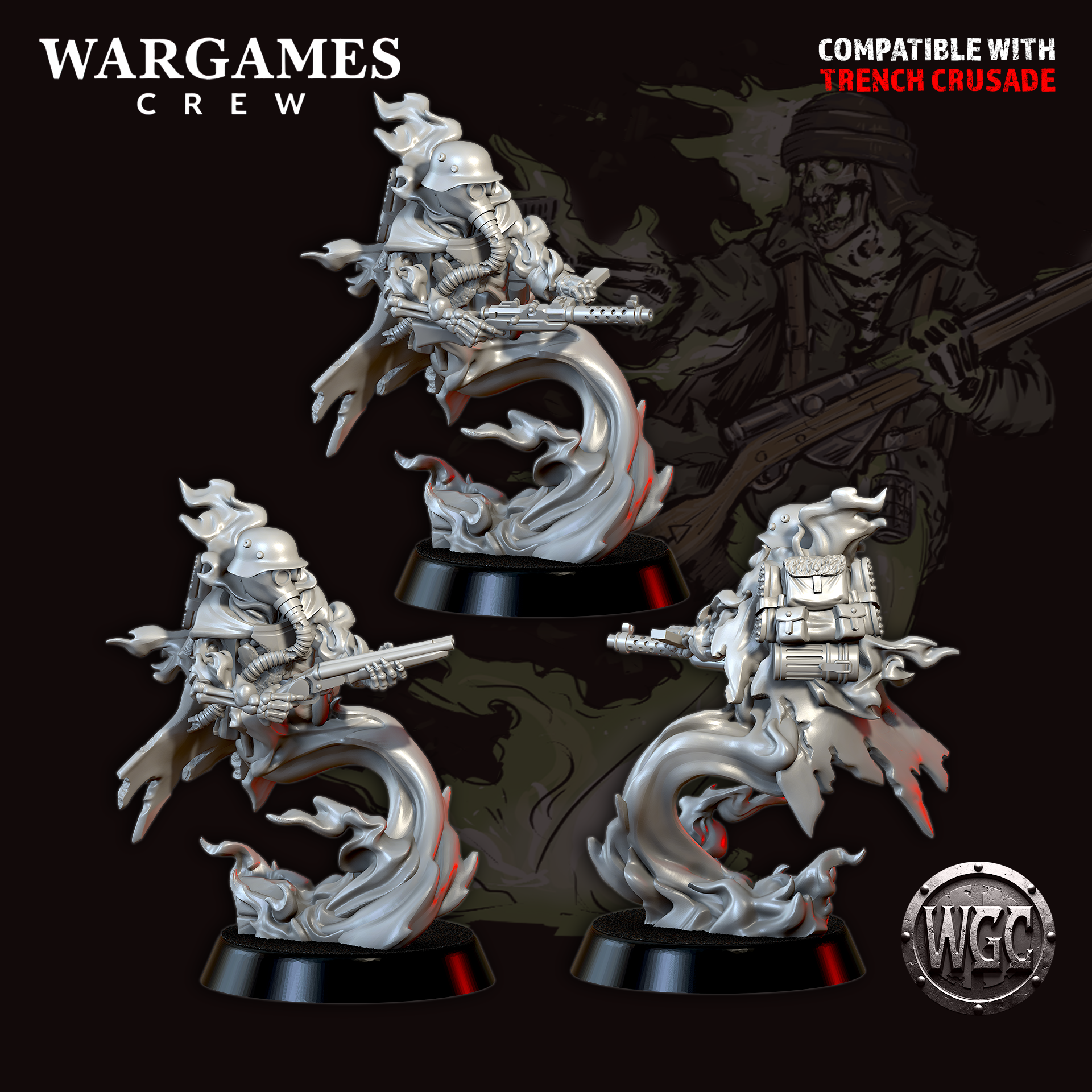 Ghosts of the No Man's Land troopers - Trench Crusade STL file - Image 3